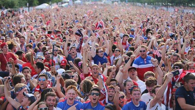 Crowds gathered in Chicago to watch the game