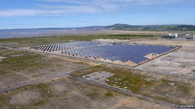 Solar park at Baglan