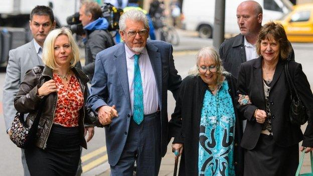 Rolf Harris and family members