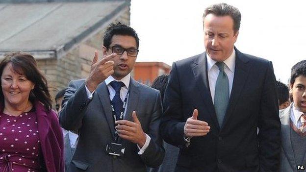 Sajid Raza with David Cameron