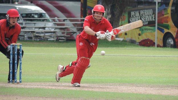 Denmark batting against Jersey