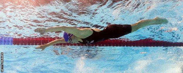 Siobhan-Marie O'Connor in action during the 200m semi-finals at the 2014 World Championships in Barcelona