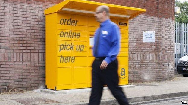 Amazon lockers at Finchley Central Tube