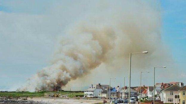 Fire at Porthcawl