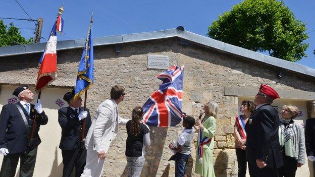 The town square naming ceremony at Herouville Saint-Clair on 6 June 2014