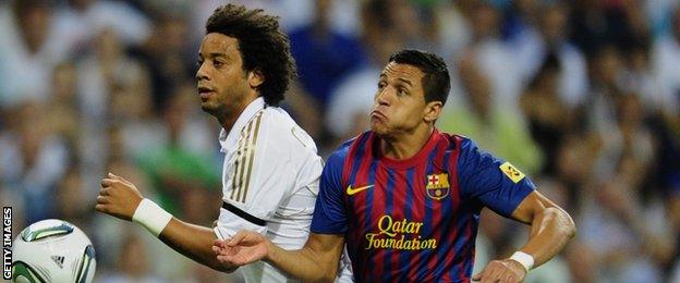 Marcelo (left) and Alexis Sanchez