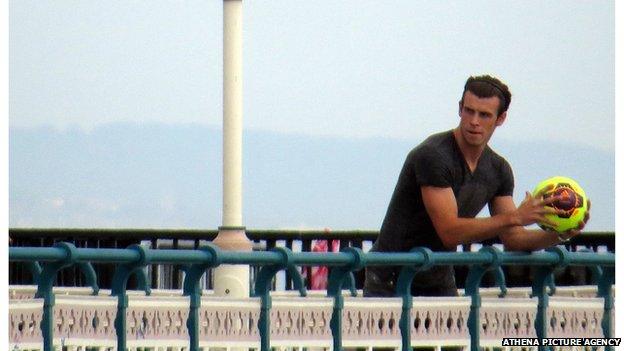 Gareth Bale on Penarth pier