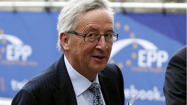 Jean-Claude Juncker arrives at an European People's Party (EPP) meeting in Brussels - 27 May 2014