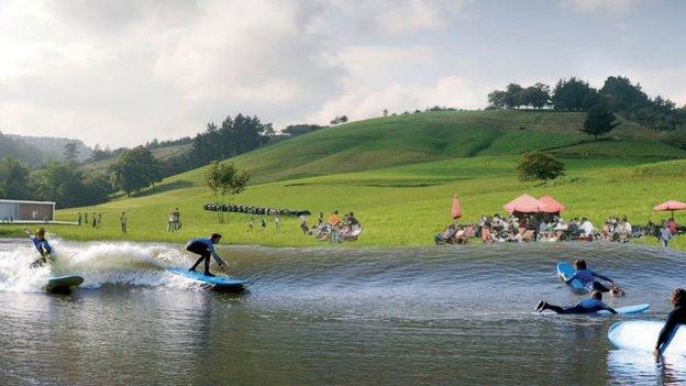 Artist's impression of Surf Snowdonia