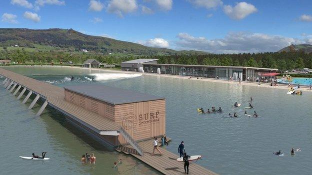 Artist's impression of Surf Snowdonia