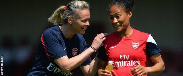 Shelley Kerr and Rachel Yankey