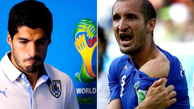 Luis Suarez & Giorgio Chiellini