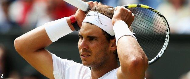 Rafael Nadal struggled in the first set