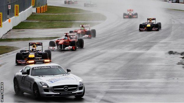 The safety car in use during the 2014 Canadian Grand Prix