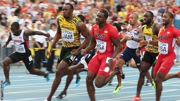 Usain Bolt leads Jamaica to 4x100m relay gold at the 2013 World Championships