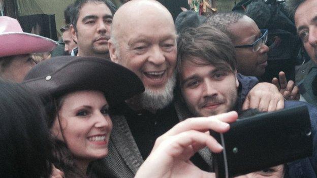 Michael Eavis, at Glastonbury 2014