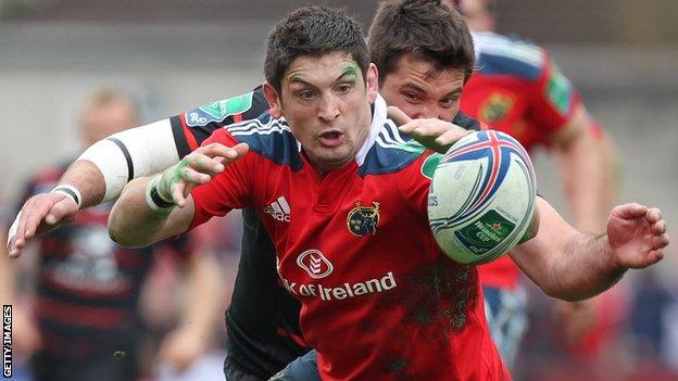 James Downey spent two years at Irish side Munster