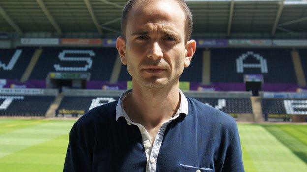 Swansea City's new goalkeeping coach Javier Garcia