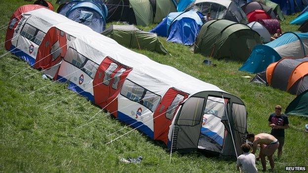 Tent at Glastonbury 2014