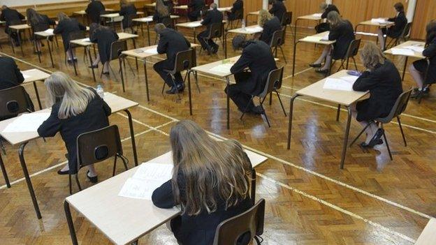 pupils sitting GCSEs