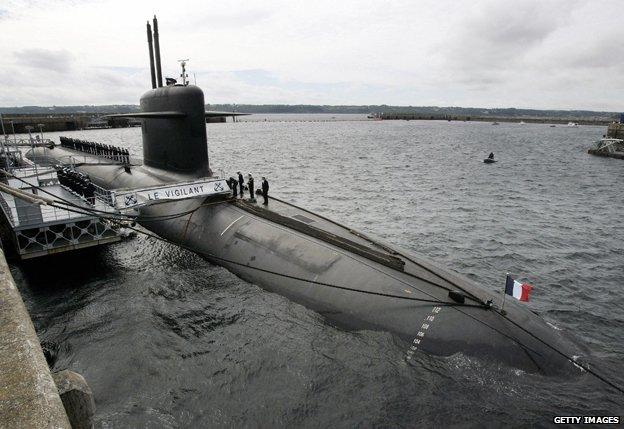 Submarine at Ile Longue