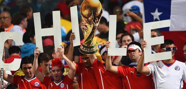 World Cup 2014 Chile fans