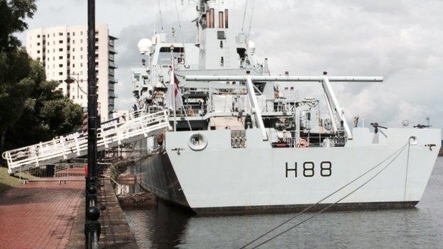 HMS Enterprise arrived at Britannia Quay on Friday