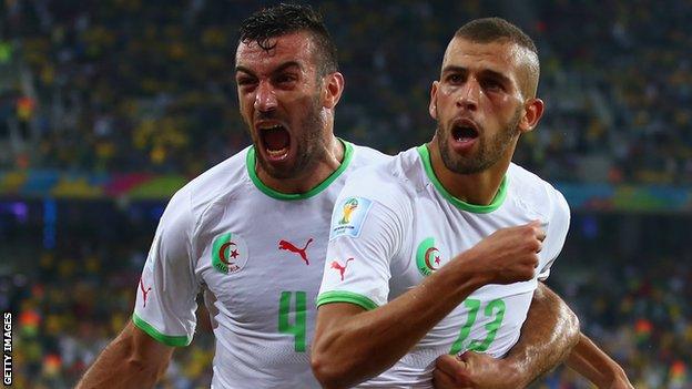 Algeria celebrate