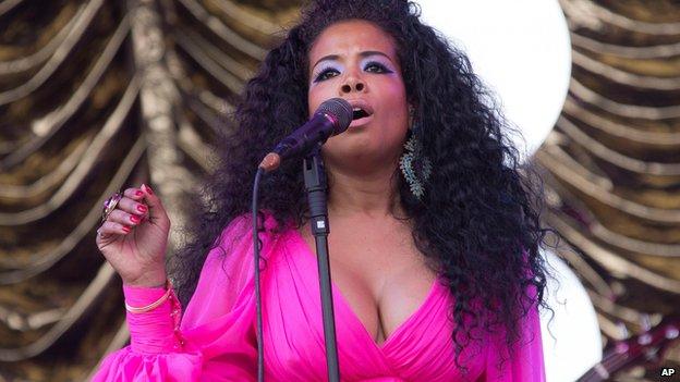 Kelis performs at the Glastonbury Festival on 28 June 2014