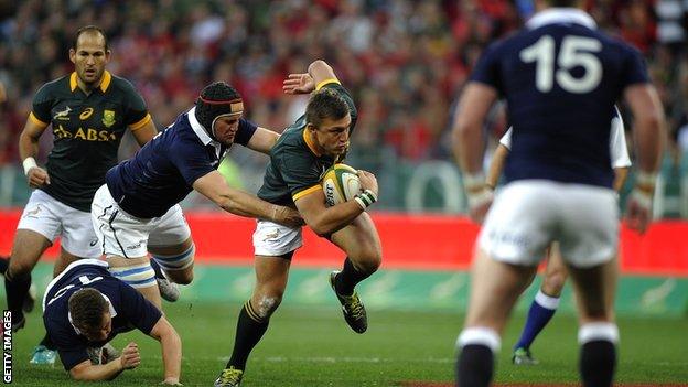 Scotland struggled against a dominant South Africa side