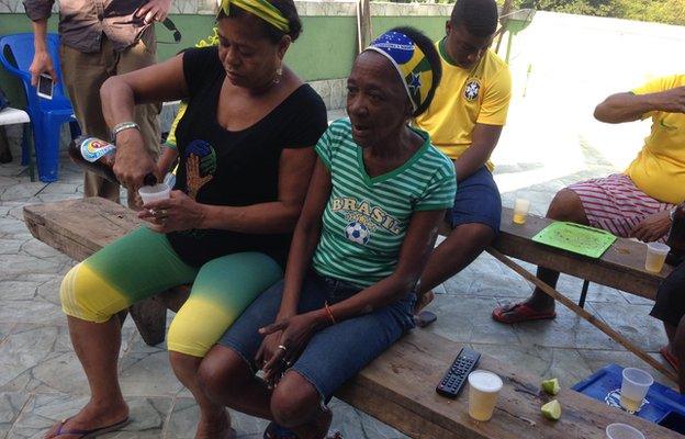 Brazilian fans in Mangueira favela - 28 June