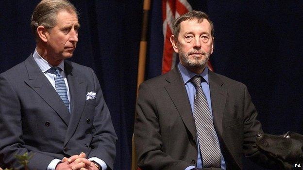 Prince Charles with David Blunkett