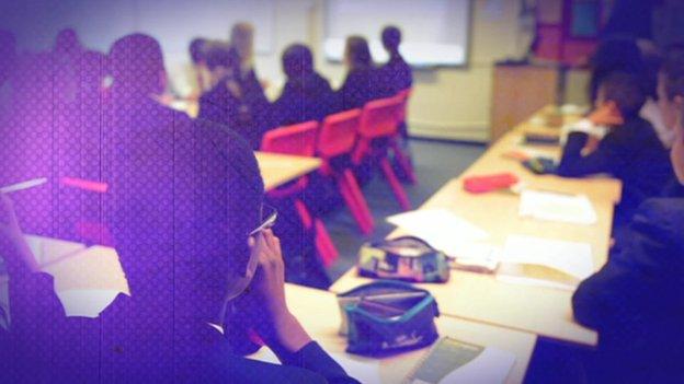 Pupils in a classroom