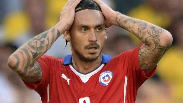 Mauricio Pinilla of Chile