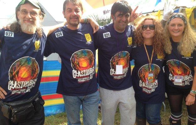 DeafZone staff at Glastonbury