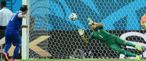 Keylor Navas saves