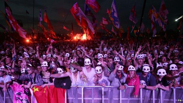 A crowd at Glastonbury