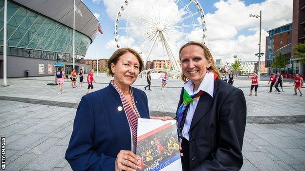 England Netball Chairman Cheryl Danson and International Netball Federation chief executive Claire Briegal