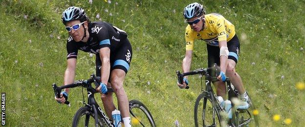 Geraint Thomas and Chris Froome