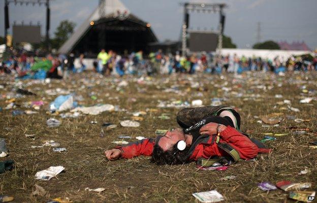 Rubbish at Glastonbury