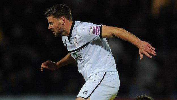 Sam Smith, playing for Hereford United v Burton Albion, FA Cup first round, November 2013