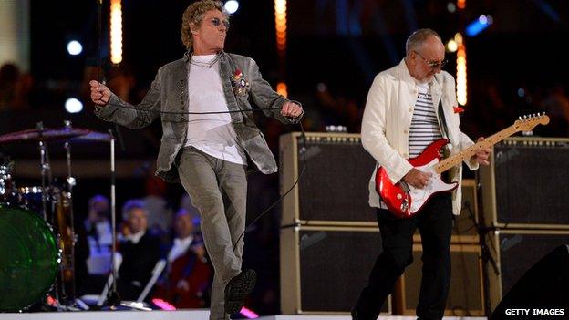 Roger Daltrey (left), and Pete Townshend of The Who