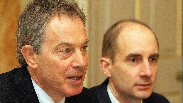 Andrew Adonis (right) with Tony Blair