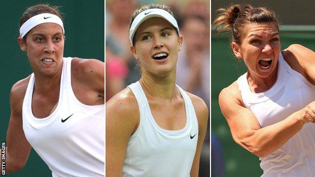 Madison Keys, Eugenie Bouchard, Simona Halep