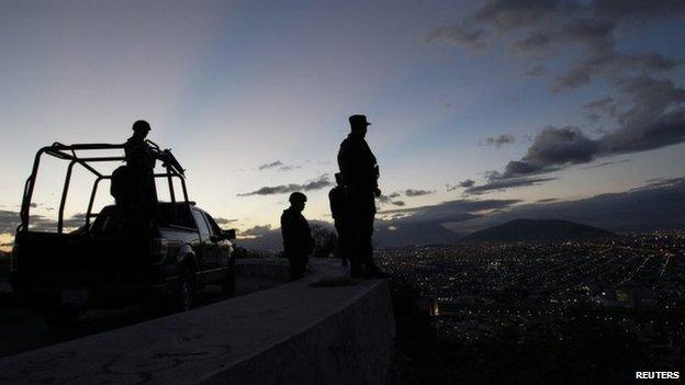 Mexican troops in Monterrey, 7 June 14