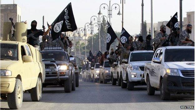 Isis fighters in Syria celebrate declaration of caliphate