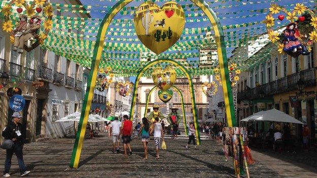 Salvador street in June 2014