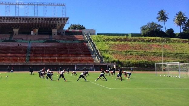 US team during training in Salvador on 29 June 2014