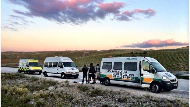 British aid convoy in Turkey