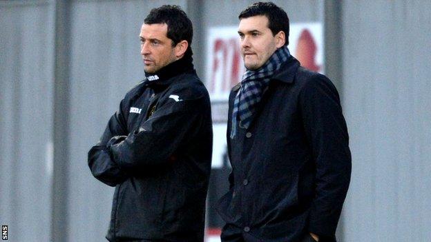 Jack Ross (left) has left Dumbarton for Hearts